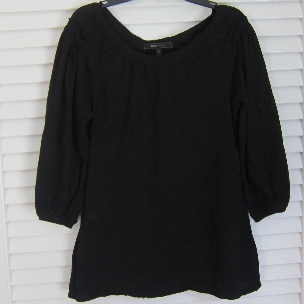 BCBG Scoop Neck 3/4 Sleeve Shirt sz M